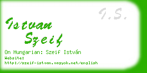 istvan szeif business card